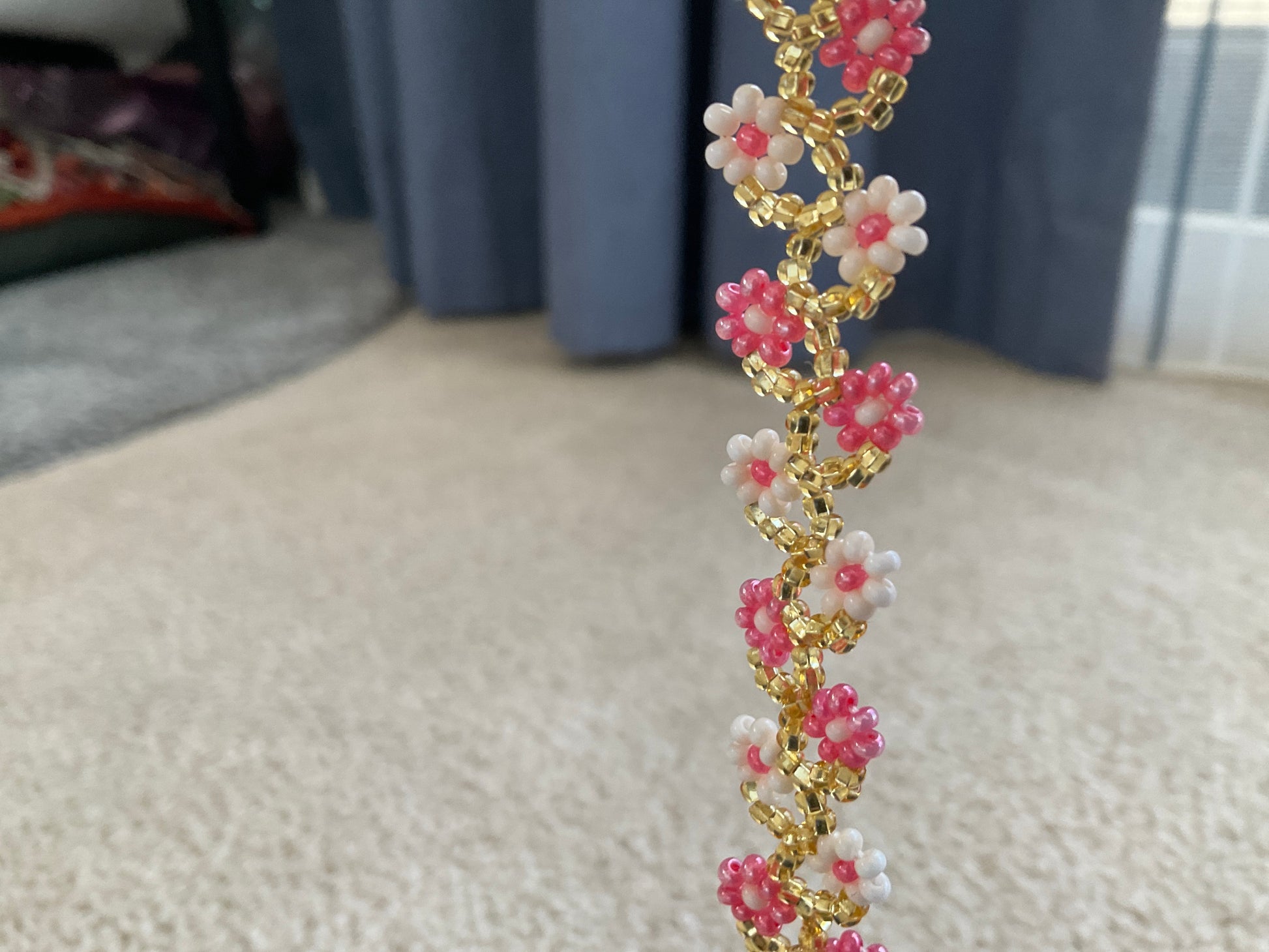 005 WIDE FLOWER Beaded bracelet